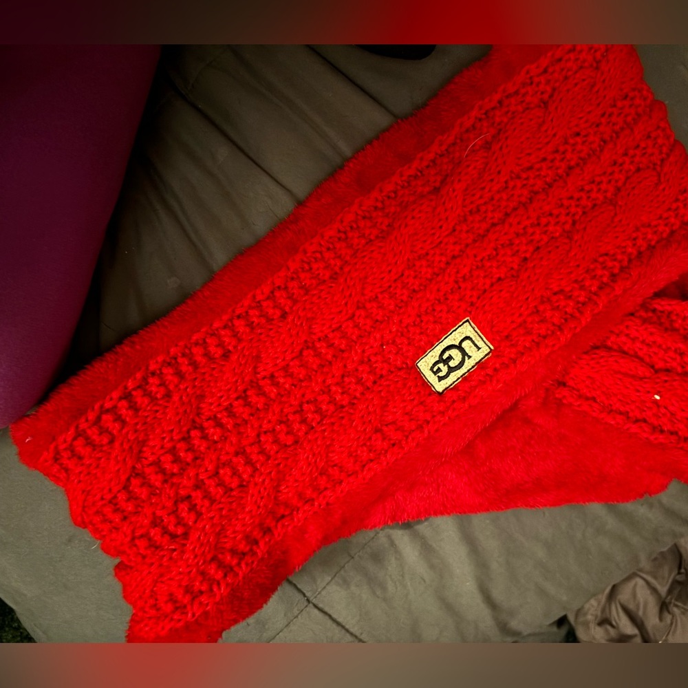 Red authentic UGG scarf